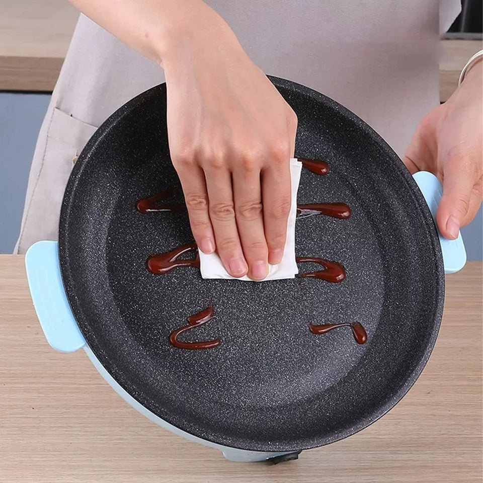 Frigideira Elétrica para Fritar e Grelhar para Uso Doméstico, Frigideira Elétrica Multifuncional, Grelha para Carne