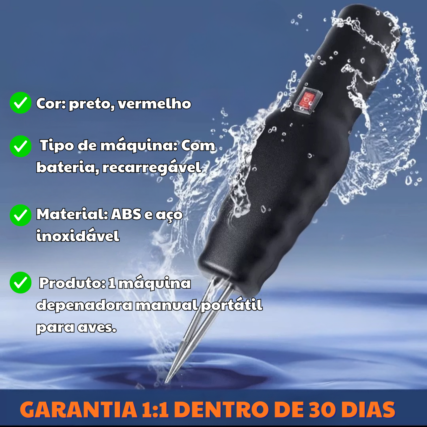 Depenador de Aves Portátil e Manual