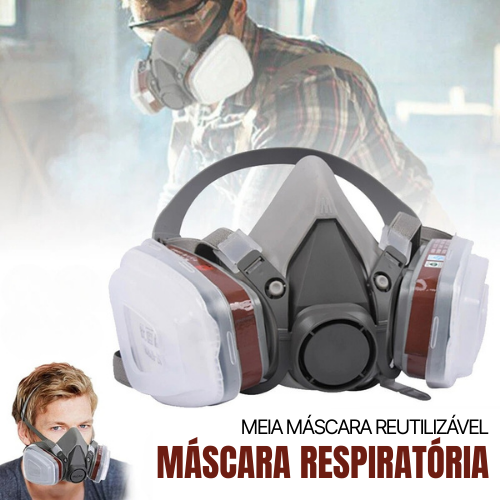 Máscara De Proteção Respiratória – Usada Para Pulverização De Tinta, Decoração, Lixamento, Proteção Contra Poeira, Produtos Agrícolas, Produtos Químicos, Anti-Poeira E Anti-Gases Tóxicos