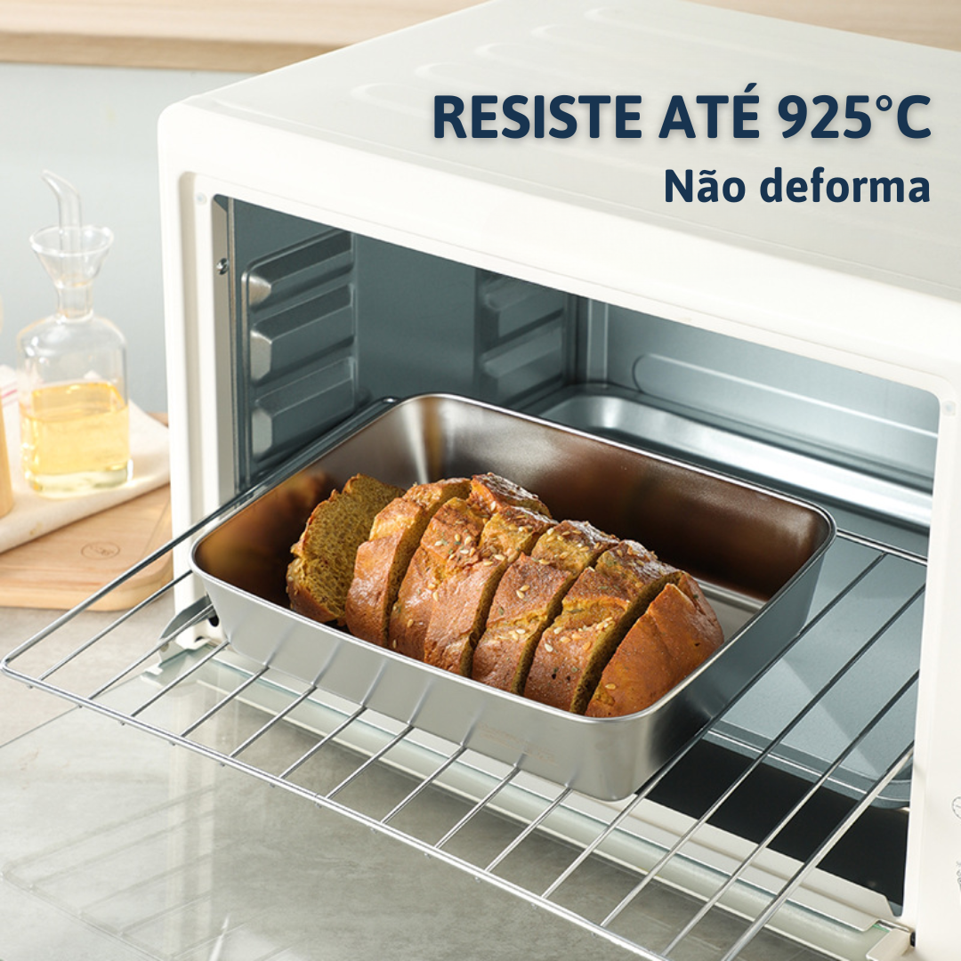 Caixas para conservação de alimentos, bandeja retangular de aço inox SUS304 (25x20x5cm)