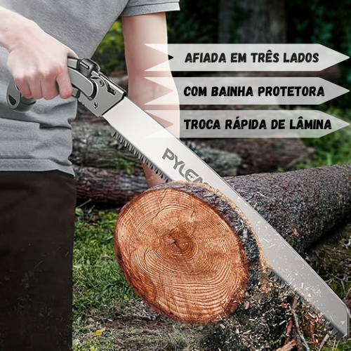 Serra Manual para Jardinagem e Poda com Capa Protetora para a Lâmina