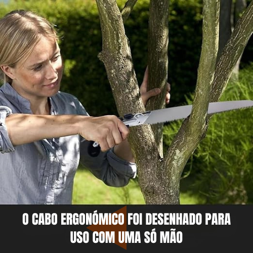 Serra Manual para Jardinagem e Poda com Capa Protetora para a Lâmina