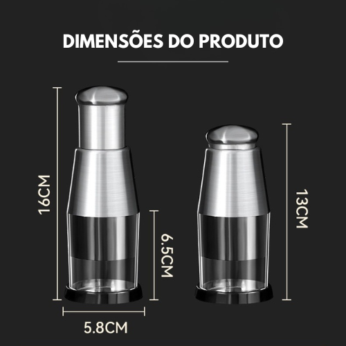 KitchenHelp™ Picadora de acero para ajo, cebolla, jengibre, guindilla y fruta