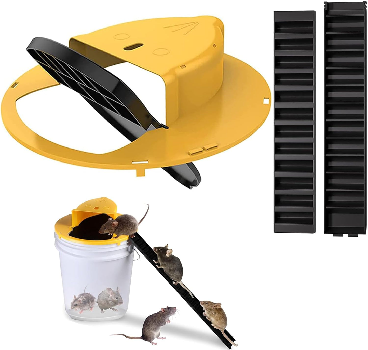 Armadilha Inteligente para Ratos – Tampa Automática para Balde, Sem Produtos Químicos
