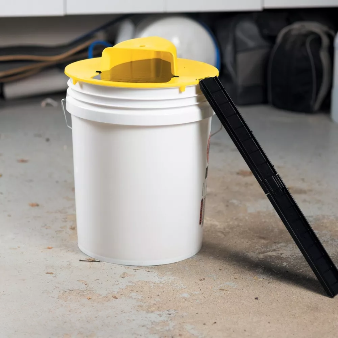 Armadilha Inteligente para Ratos – Tampa Automática para Balde, Sem Produtos Químicos