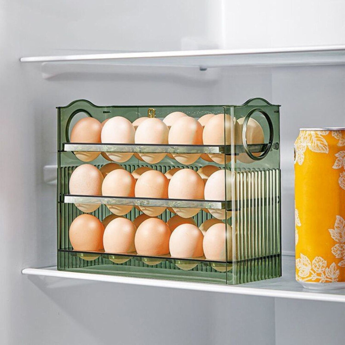 Tabuleiro Para Ovos De 3 Camadas De Grande Capacidade Com Inversão Automática De 90 Graus
