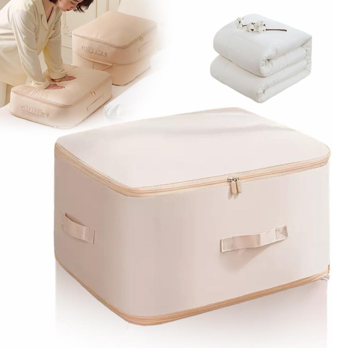Bolsas Organizadoras de Compressão Automática para Edredons, Roupas, Cobertores, Impermeáveis e à Prova de Umidade (54x42x30cm)