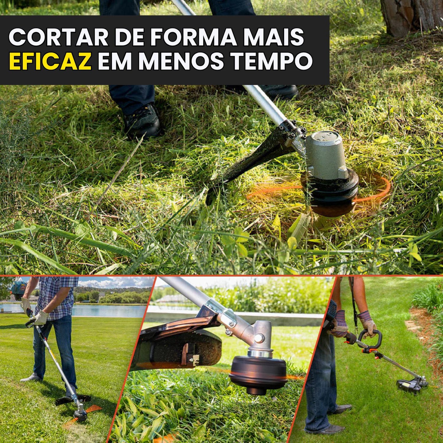 Acessório De Lâmina De Corte De Grama Com Fio De Plástico, Tipo 8 Fios, Para Cortadores De Grama A Bateria De 12-21V