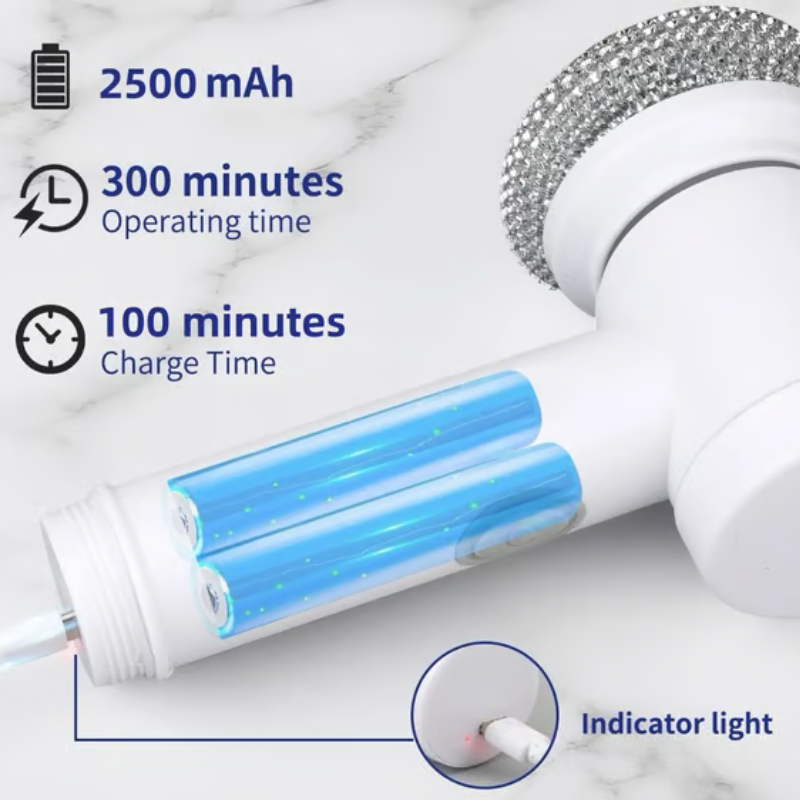 Escova Elétrica 3 em 1 – Potente, Compacta e Fácil de Usar para a Limpeza Doméstica