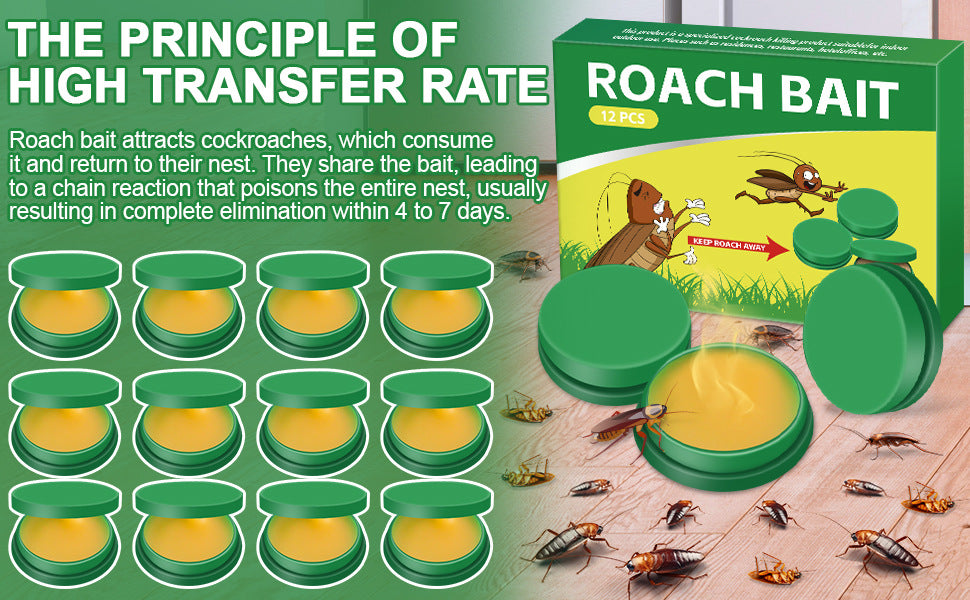 Combo de Iscas Biológicas para Baratas – Ação Rápida, Sem Odor, Não Tóxico, Seguro para Crianças e Animais de Estimação