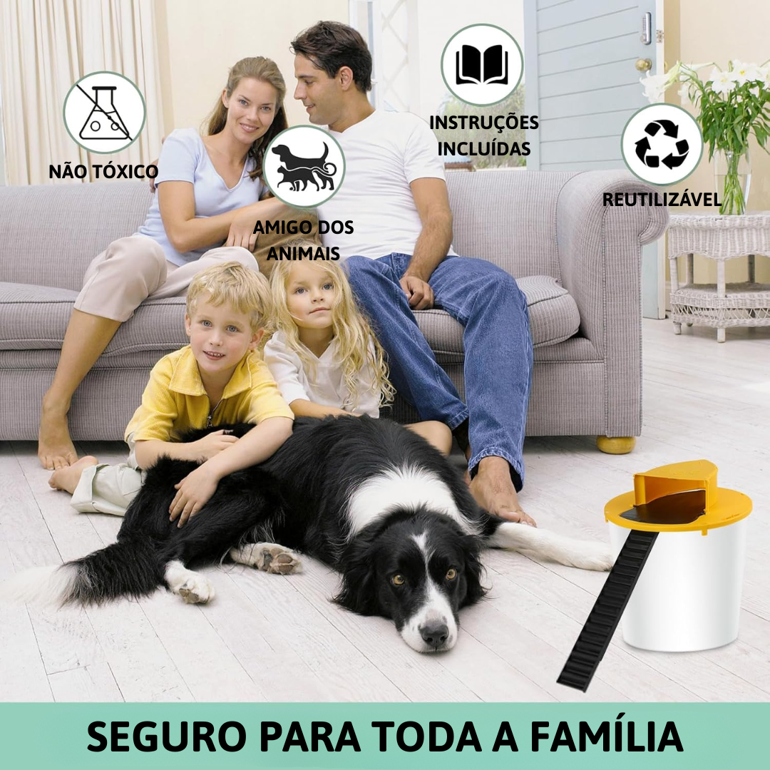 Armadilha Inteligente para Ratos – Tampa Automática para Balde, Sem Produtos Químicos