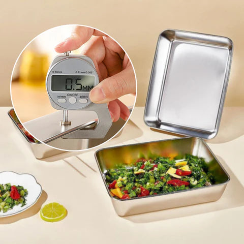 Caixa de armazenamento de alimentos SUS304 (25cm*19,5cm*5cm)