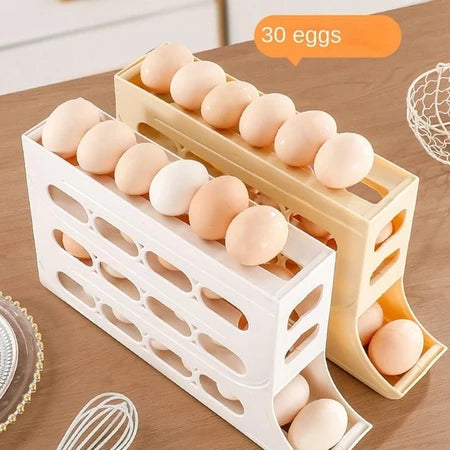 As caixas de plástico para ovos rolantes automáticas de 4 níveis que poupam espaço