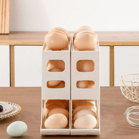 As caixas de plástico para ovos rolantes automáticas de 4 níveis que poupam espaço