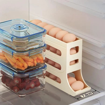 As caixas de plástico para ovos rolantes automáticas de 4 níveis que poupam espaço