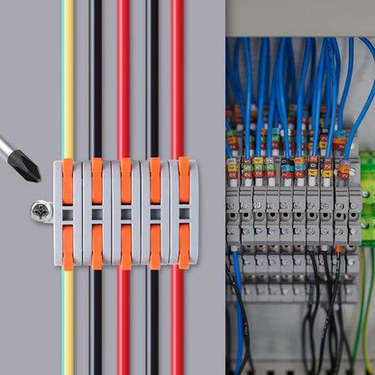 Conjunto De 34 Conectores Elétricos Rápidos De Alavanca Reutilizáveis, 2 Portas