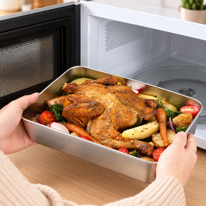 Recipiente alimentar em aço inoxidável SUS304 de 2400 ml – para porções maiores e uma arrumação mais organizada
