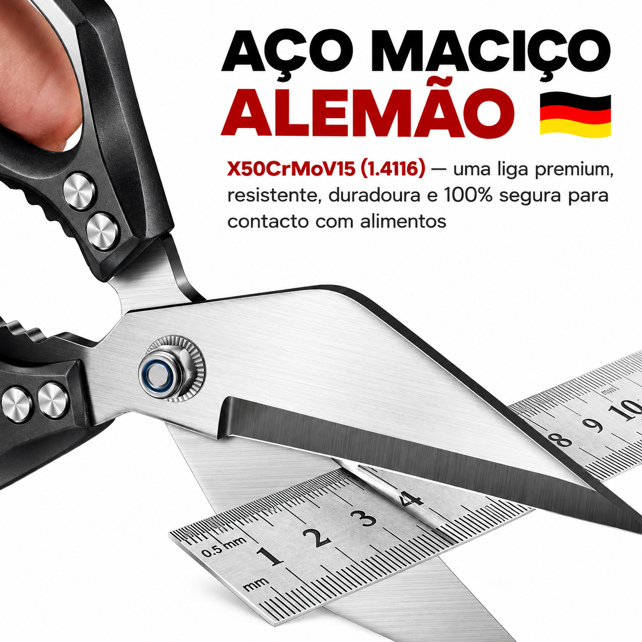 Detalhe do aço e das lâminas