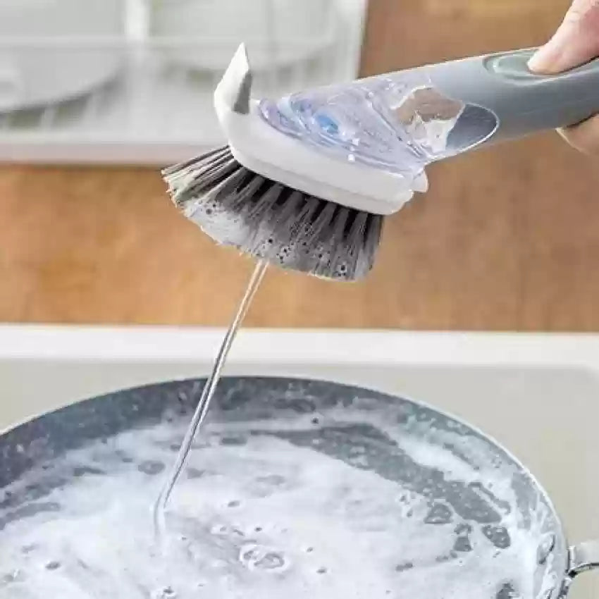 Conjunto de 5 ferramentas Escova de cozinha com cabo de recarga de sabão