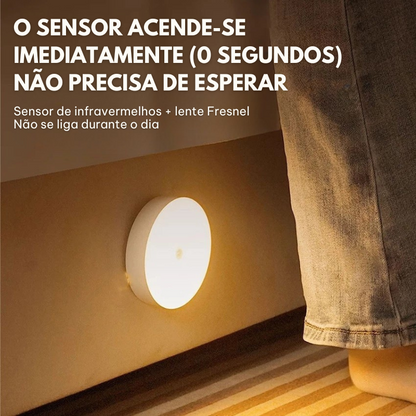 Luz LED inteligente com sensor de movimento - Acende-se automaticamente quando se move, ideal para qualquer espaço!