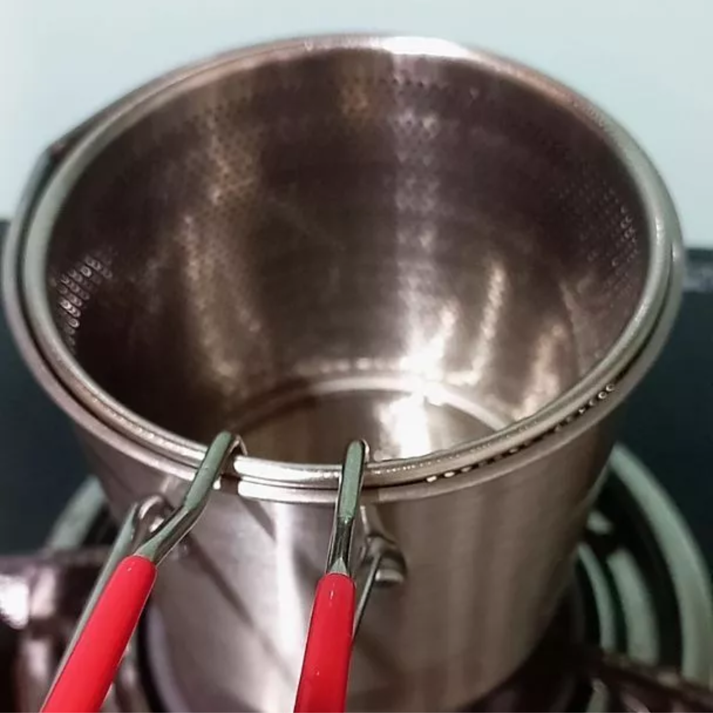Olla Freidora Multifunción de Acero Inoxidable 304 con Cesta Filtrante para Ahorrar Aceite