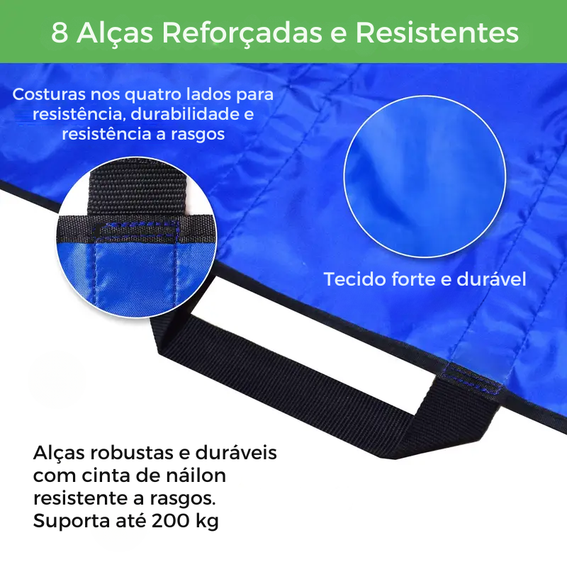 Tapete de transferência de doentes com 6 pegas reforçadas, almofada médica multiusos para camas, pessoas idosas.