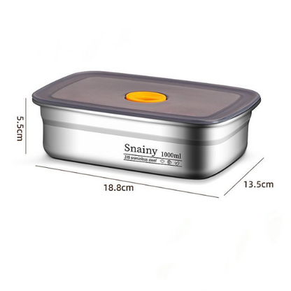 BestSeller™ - Recipiente Hermético para Armazenamento em Aço Inoxidável SUS316 Antibacteriano (19x14x6cm)