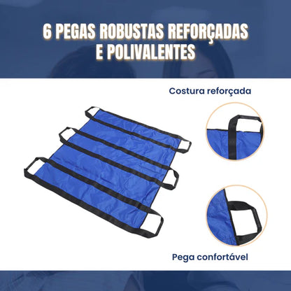 Tapete de transferência de doentes com 6 pegas reforçadas, almofada médica multiusos para camas, pessoas idosas