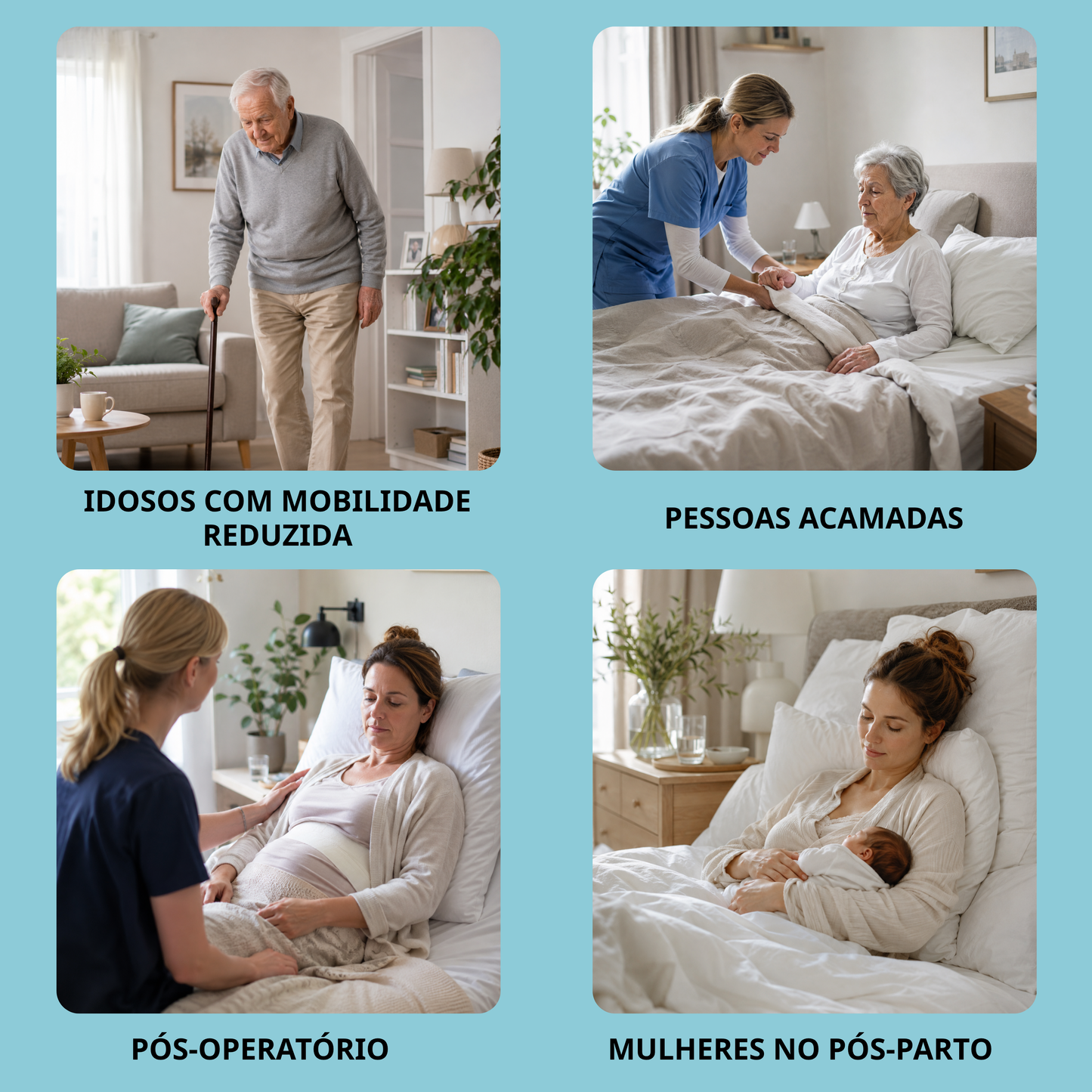 Bacio Sanitário de Cama Prático para Idosos e Pessoas Acamadas