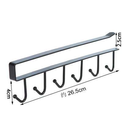 🔥 Organizador com 6 Ganchos – Mais Espaço Sem Furação
