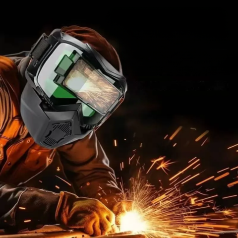 Máscara de Soldagem com Escurecimento Automático 0,1 ms – Desmontável em 2 Peças, Proteção Total