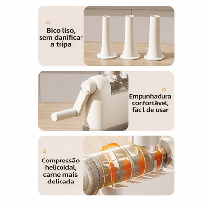 Recheie linguiças em casa de forma prática Sem sujar as mãos – sem perder tempo