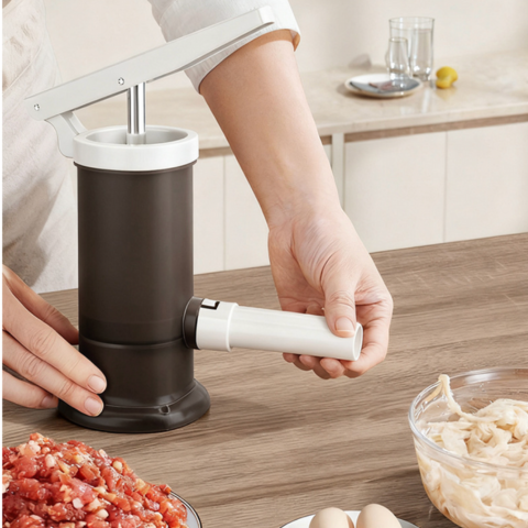 Máquina manual para fazer enchidos em casa