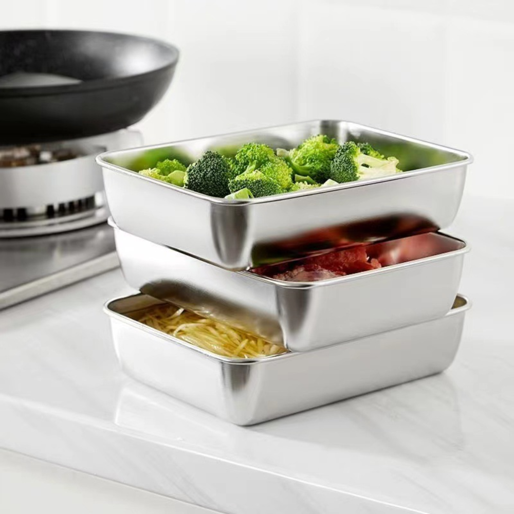 TABULEIRO PREMIUM EM AÇO INOXIDÁVEL 304 - Mantém os alimentos frescos até 5× mais tempo