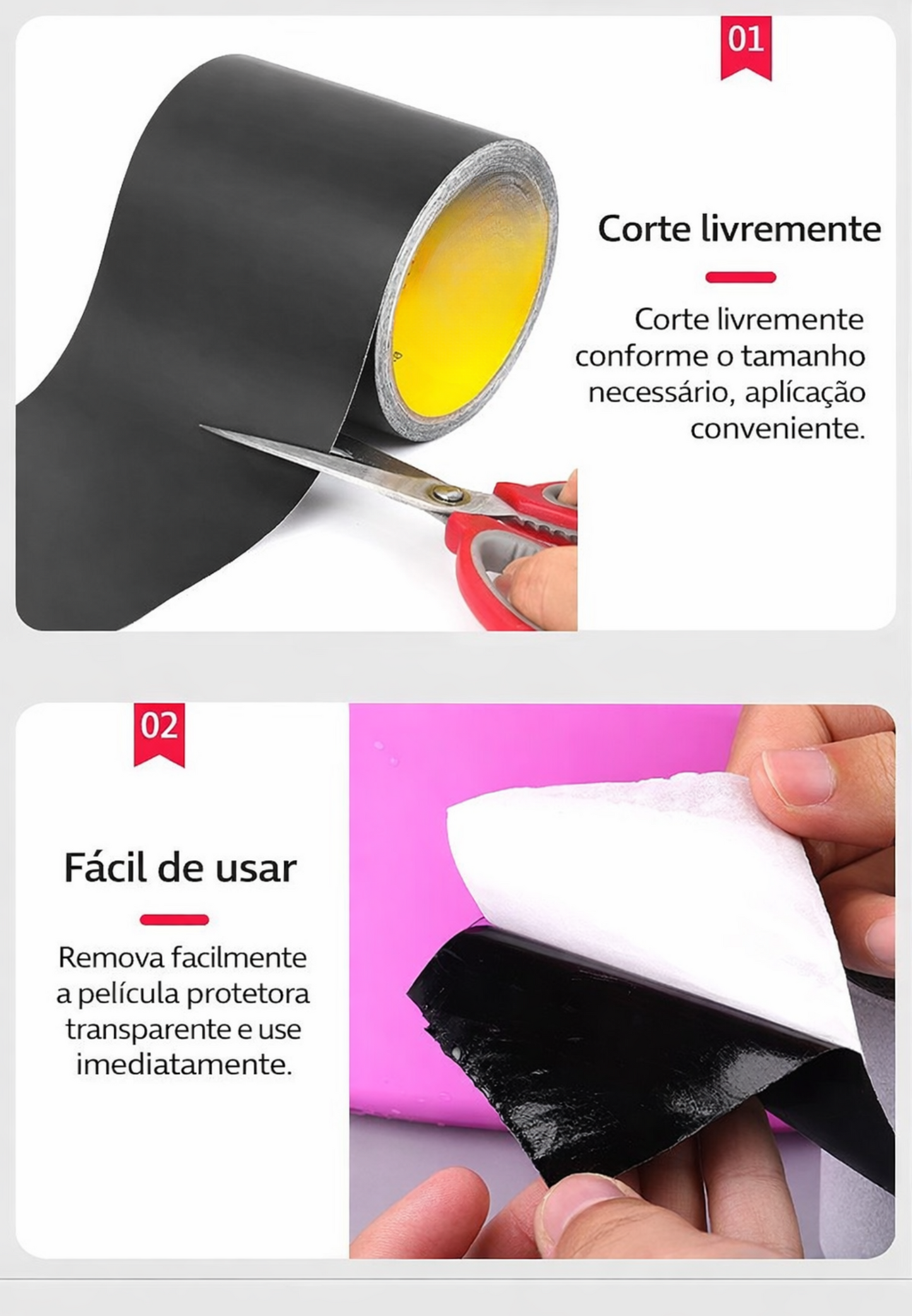 Fita Vedante Impermeável de Alta Aderência, Fita de Reparo em Borracha com Adesivo Ultra Forte, Veda Vazamentos Instantaneamente Mesmo com Água Correndo