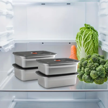 Bandeja de Aço Inoxidável 316 – Solução segura e prática para conservar alimentos (19x14x6cm)