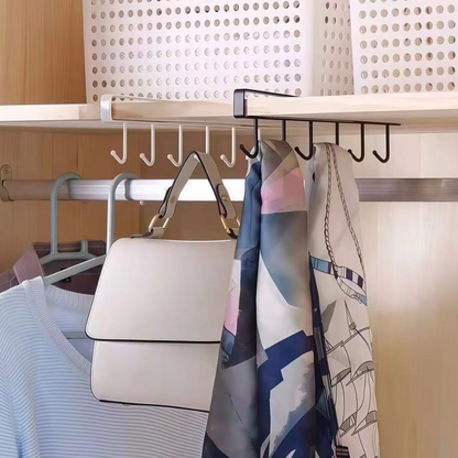 🔥 Organizador com 6 Ganchos – Mais Espaço Sem Furação