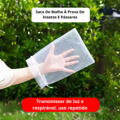Sacos De Malha Respiráveis Reutilizáveis Para Proteção De Frutas E Vegetais – Proteja Contra Insetos, Moscas-Das-Frutas E Pássaros (TH)
