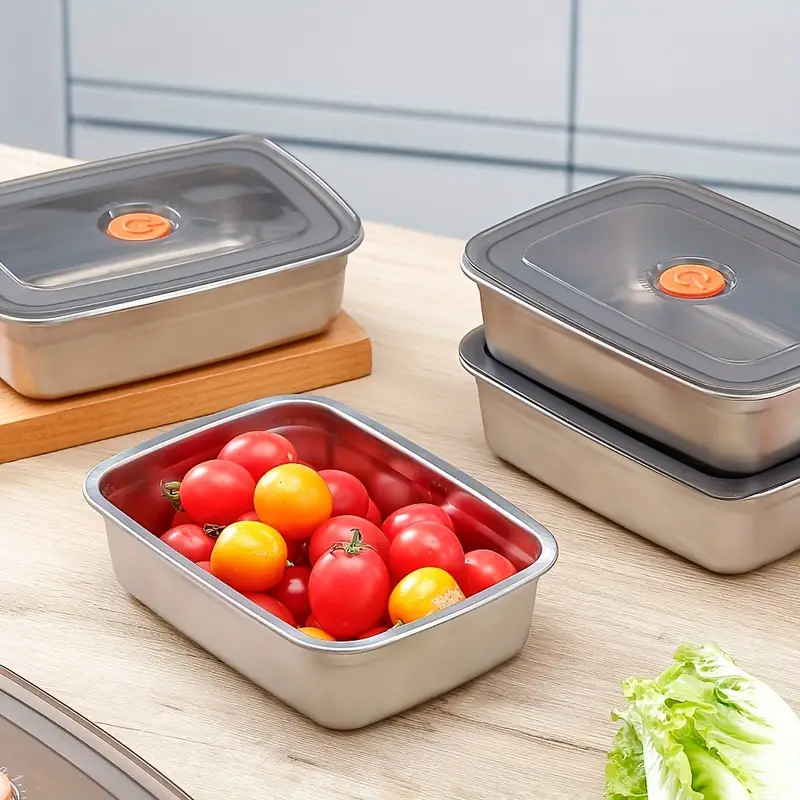 Bandeja de Aço Inoxidável 316 – Solução segura e prática para conservar alimentos (19x14x6cm)