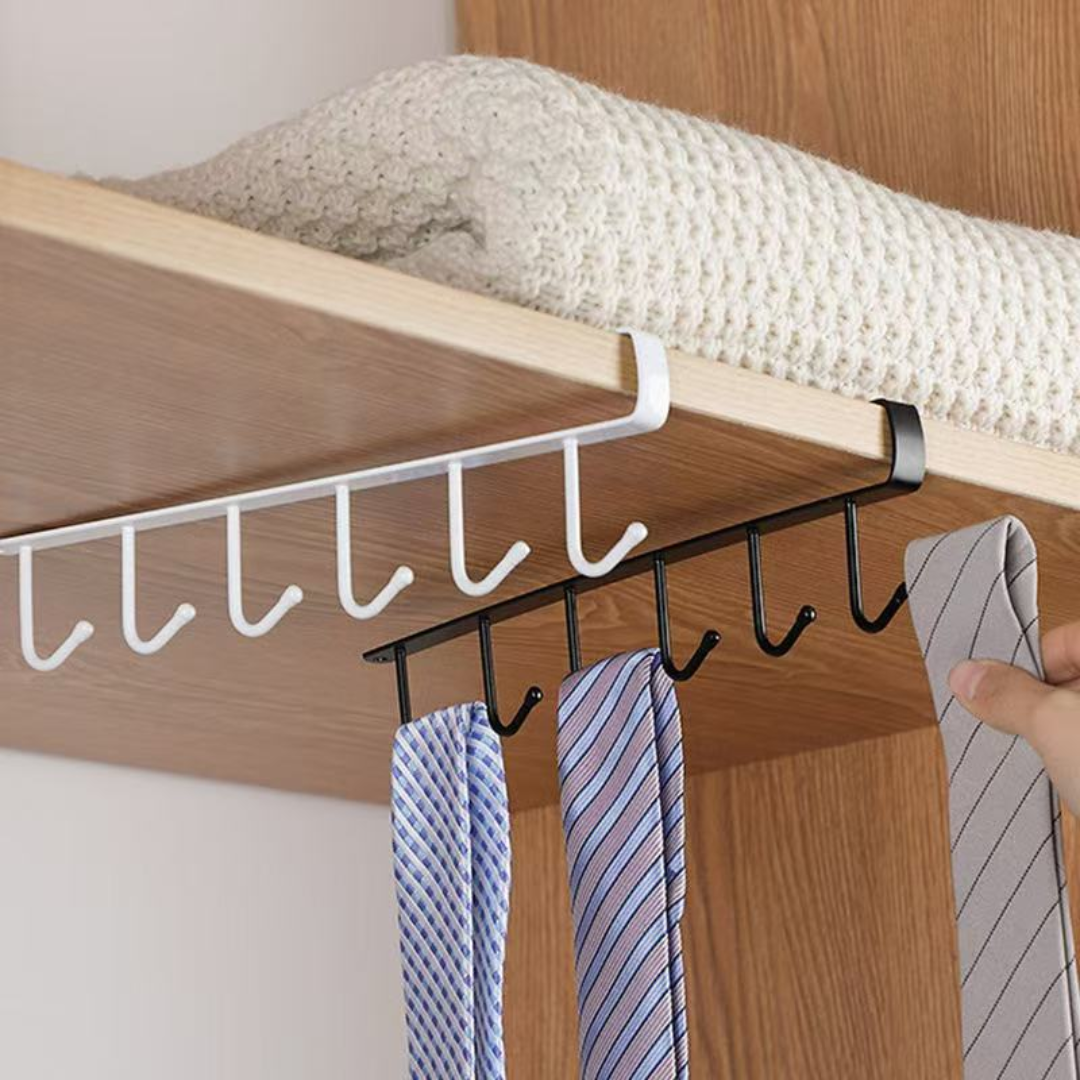 🔥 Organizador com 6 Ganchos – Mais Espaço Sem Furação