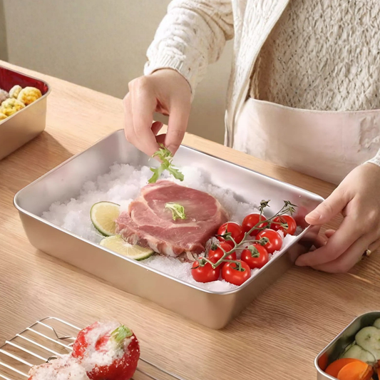 TABULEIRO PREMIUM EM AÇO INOXIDÁVEL 304 - Mantém os alimentos frescos até 5× mais tempo