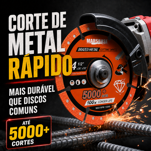 Disco de corte para metal com revestimento diamantado