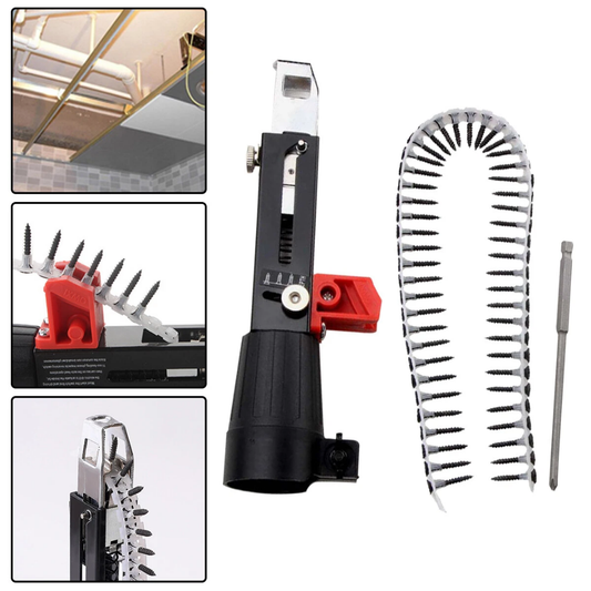 Adaptador para Converter Berbequim em Aparafusadora Automática – Com Fita de Parafusos (50 parafusos / 1 fita)
