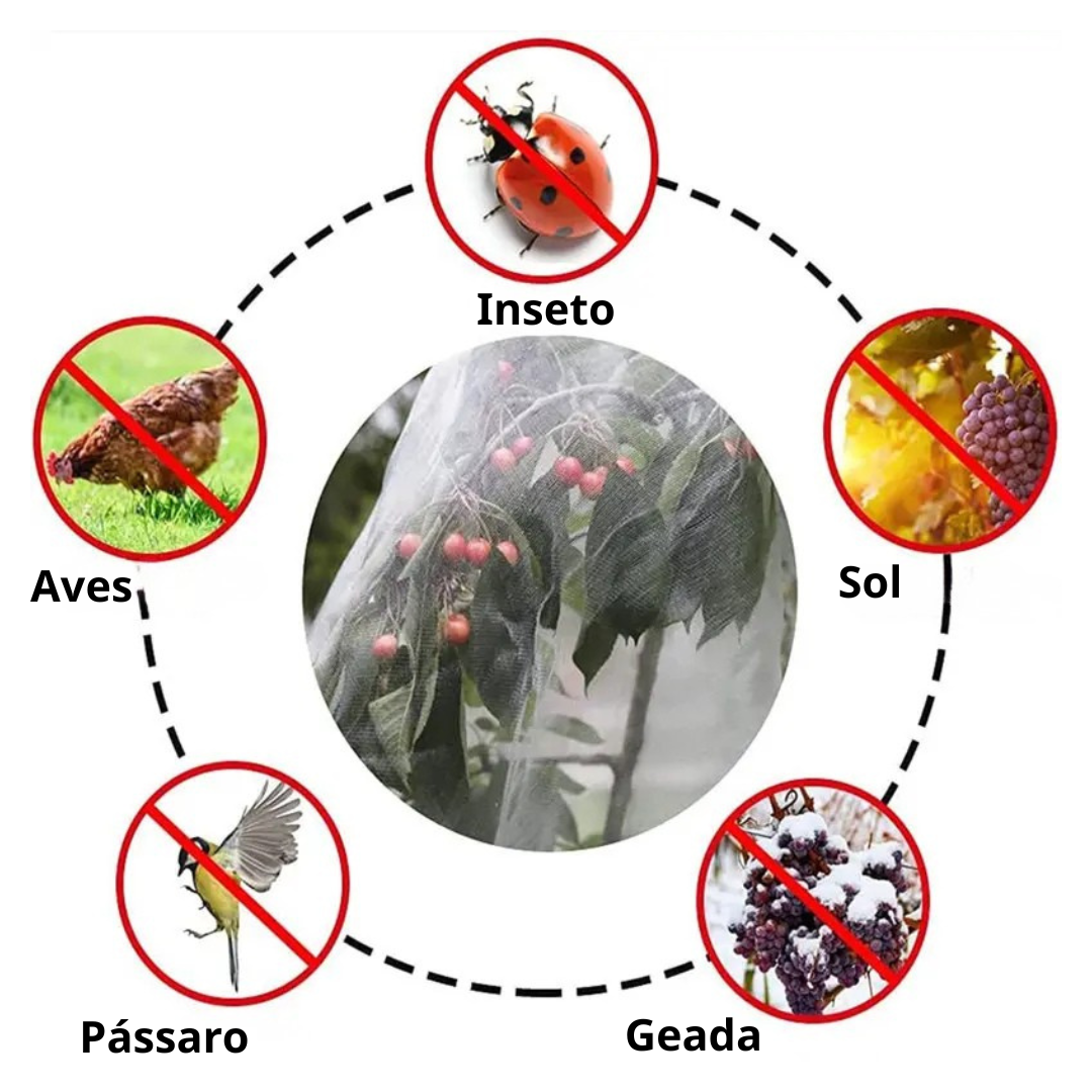 Sacos De Malha Respiráveis Reutilizáveis Para Proteção De Frutas E Vegetais – Proteja Contra Insetos, Moscas-Das-Frutas E Pássaros (TH)