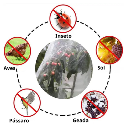 Sacos De Malha Respiráveis Reutilizáveis Para Proteção De Frutas E Vegetais – Proteja Contra Insetos, Moscas-Das-Frutas E Pássaros (TH)