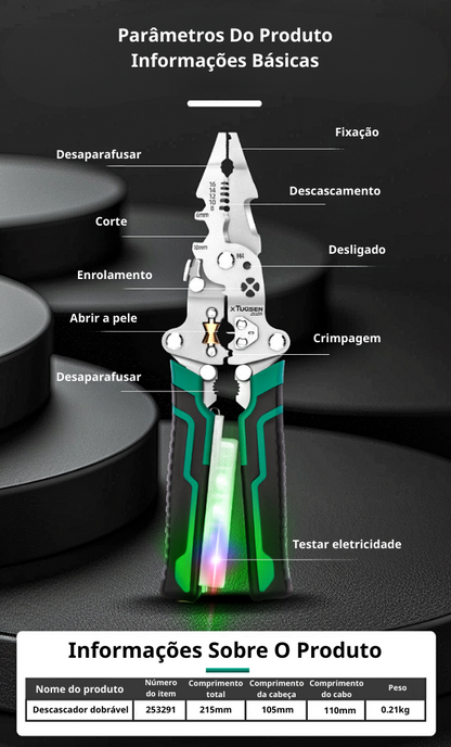 Detector De Tensão E Alicate Elétrico Multifuncional