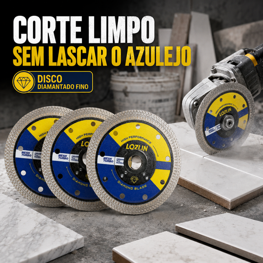 Disco Diamantado Fino para Cortes Limpos em Azulejo, Cerâmica e Mármore