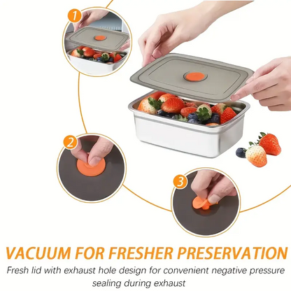 Bandeja de Aço Inoxidável 316 – Solução segura e prática para conservar alimentos (19x14x6cm)