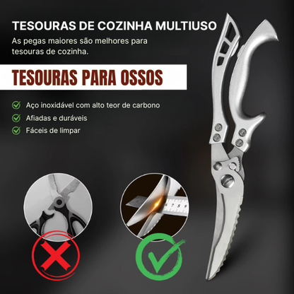 Tesouras para Ossos de Aço Inoxidável com Alto Teor de Carbono