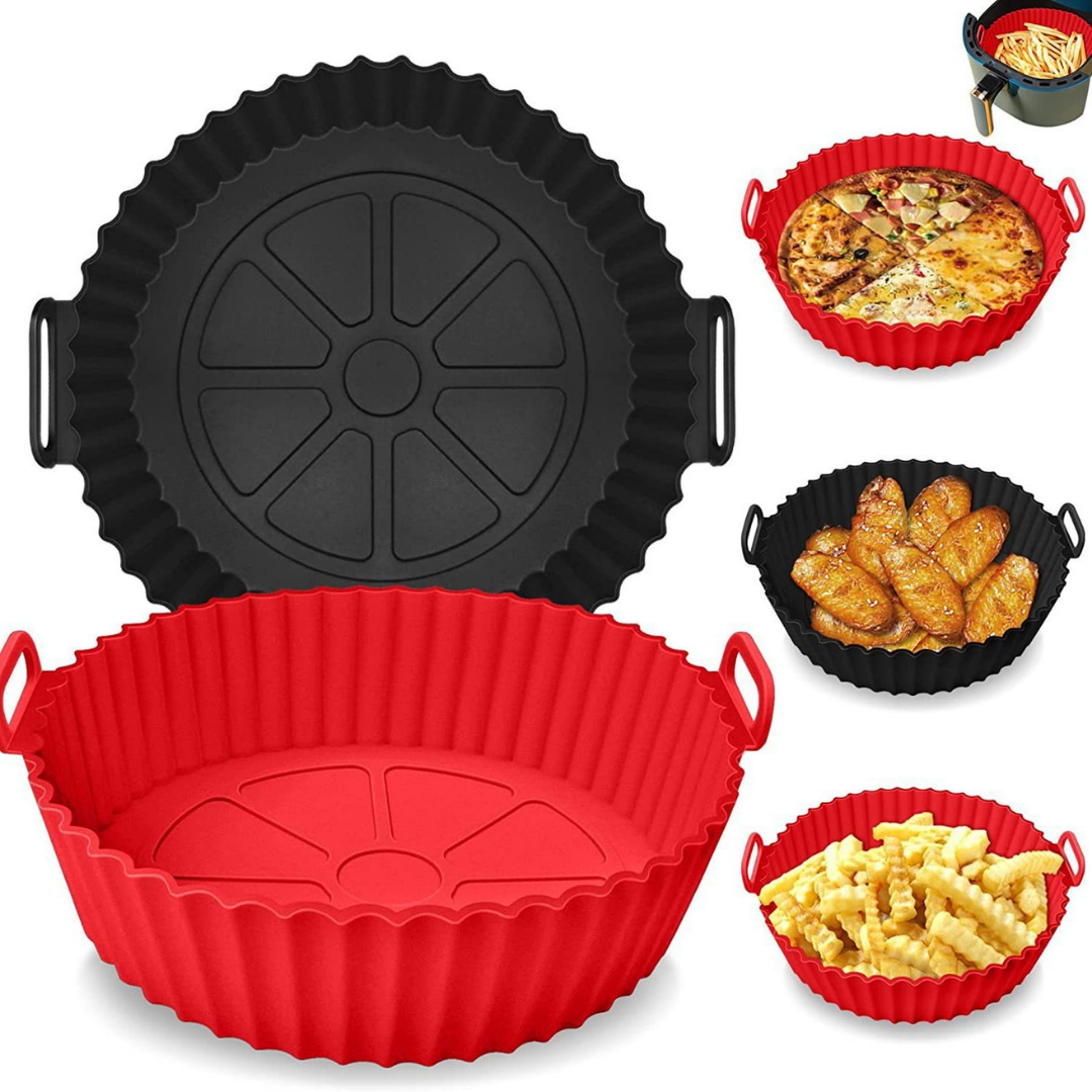 Bandeja de Silicone Inteligente e Multifuncional – Antiaderente, Resistente ao Calor, Compatível com Todos os Tipos de Equipamentos